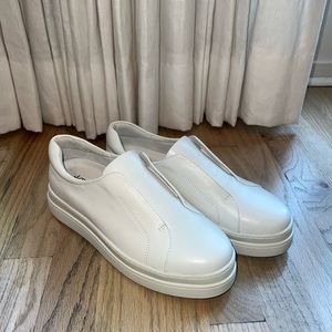 White J Slide Sneakers